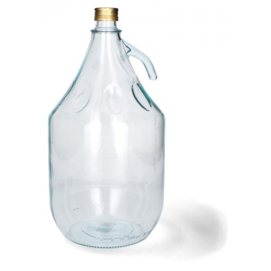 Üveg demizson borhoz 5 l + zárókupak
