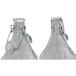 Borhoz való demizsonok, 6 darabos készlet, 5 l, mechanikus nyitással
