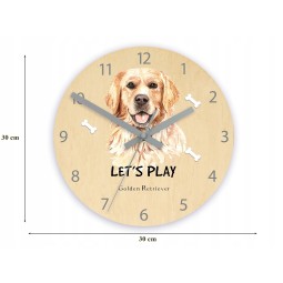 Kiváló minőségű gyermek falióra golden retrieverrel