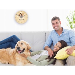 Kiváló minőségű gyermek falióra golden retrieverrel