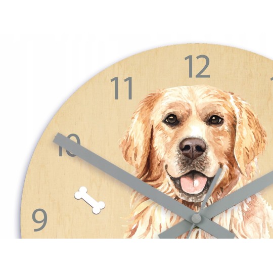 Kiváló minőségű gyermek falióra golden retrieverrel