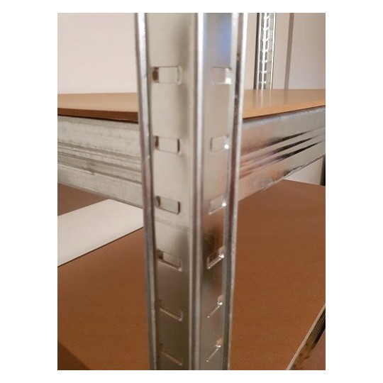 Fém állvány 222x110x50 cm, polconként 185 kg teherbírással