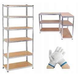 Fém állvány 222x110x50 cm, polconként 185 kg teherbírással