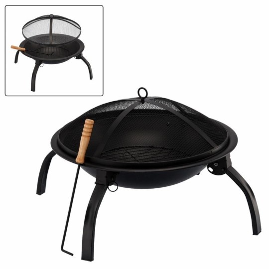 Minőségi kerti grill fekete színben