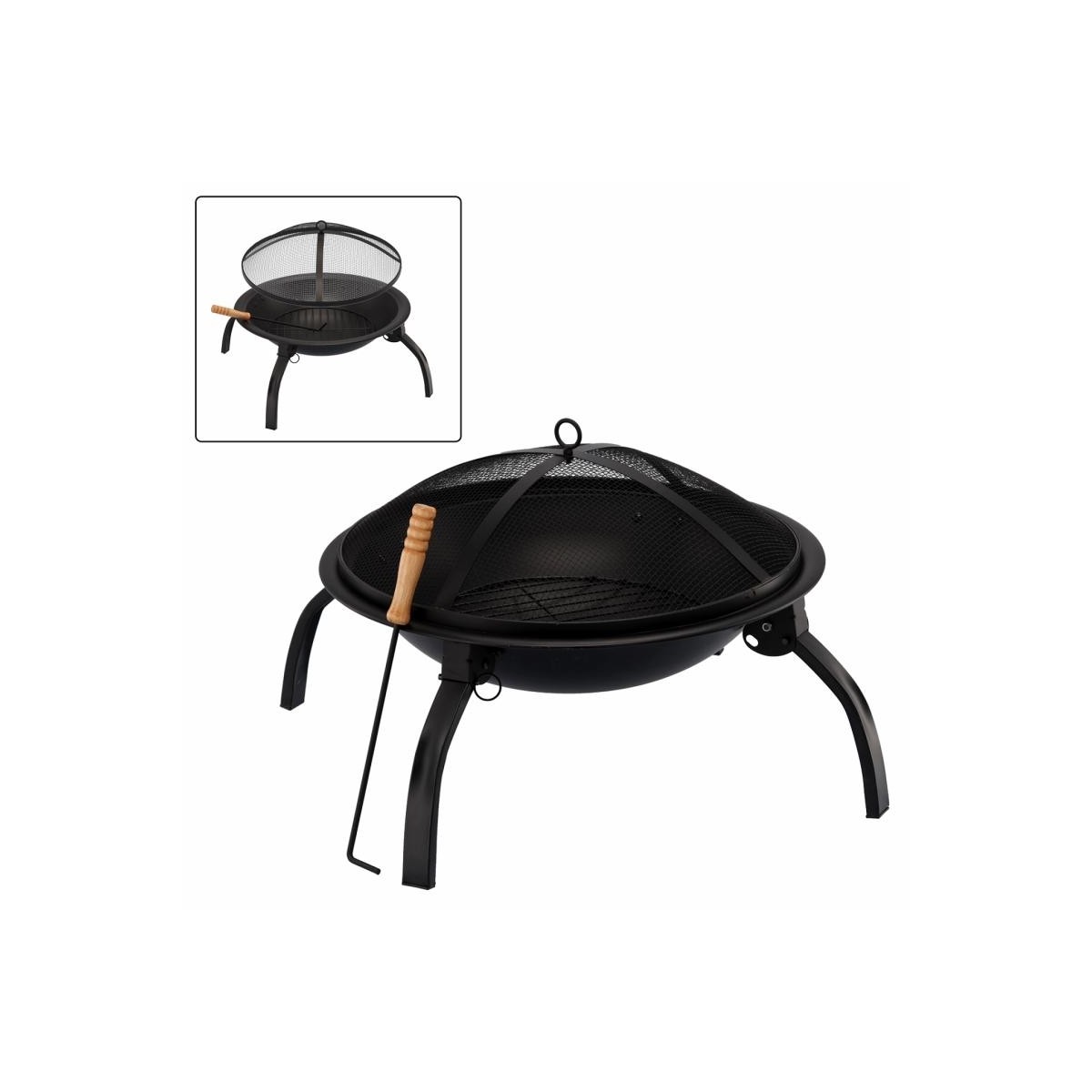 Minőségi kerti grill fekete színben