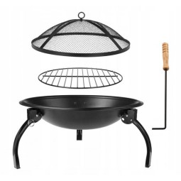Minőségi kerti grill fekete színben