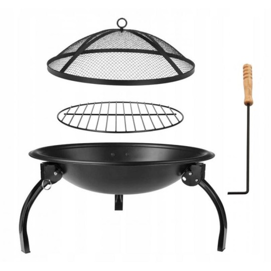 Minőségi kerti grill fekete színben
