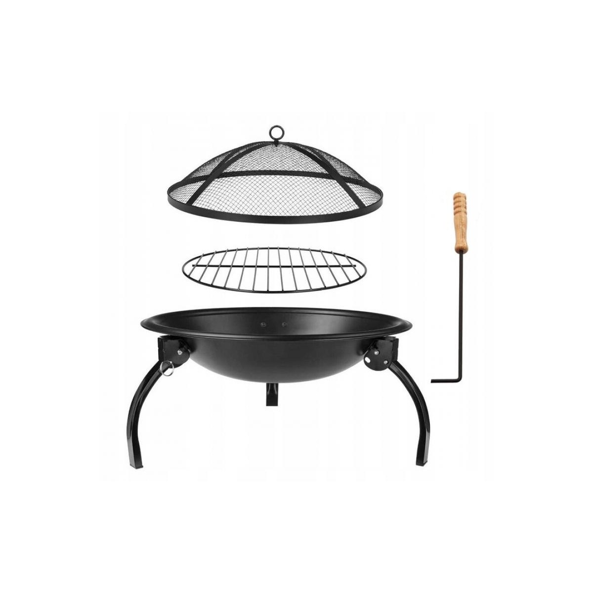 Minőségi kerti grill fekete színben