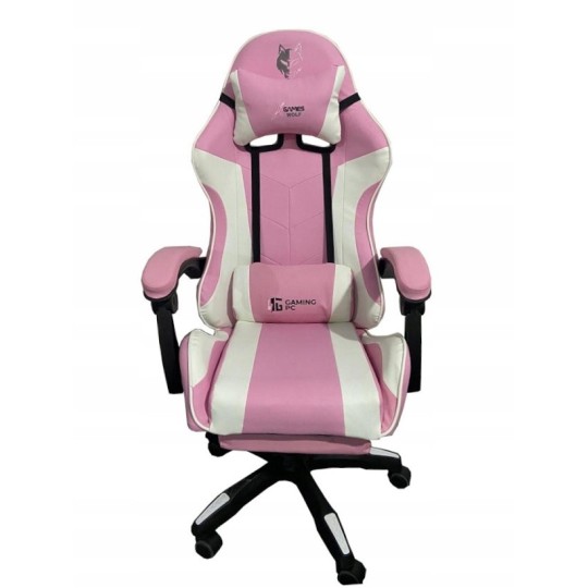 Lányoknak szánt gamer szék rózsaszínben.
