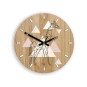 Minőségi GEOMETRIKUS ÓRA - ZSIRÁF tölgyfából 33 cm