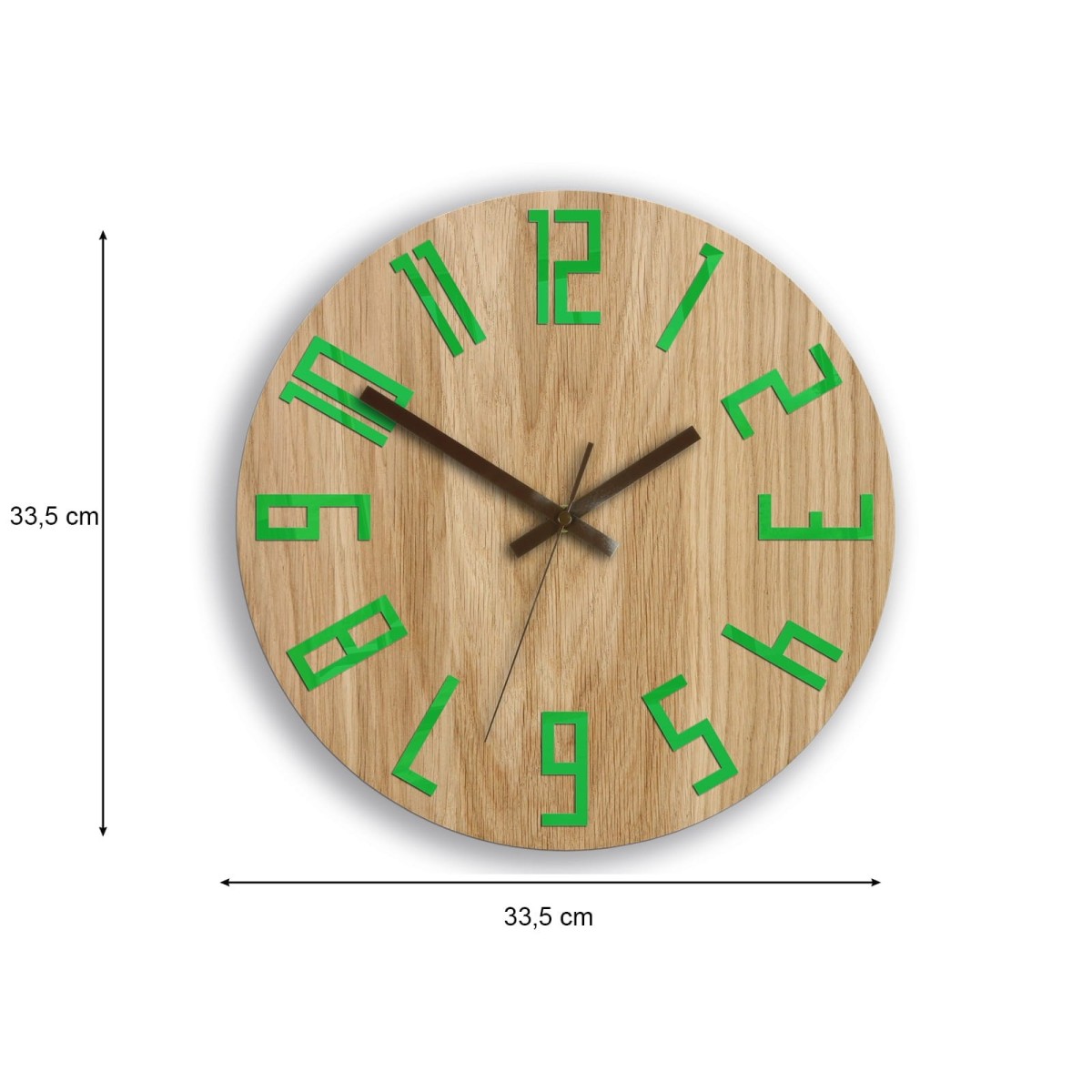 Slim Wood zöld falióra 33 cm