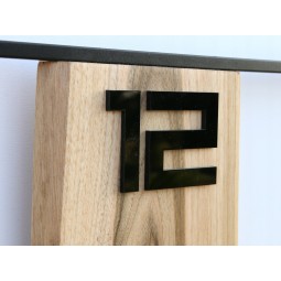 Fém- és fa retro falióra, dió, 49 cm