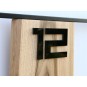 Fém- és fa retro falióra, dió, 49 cm