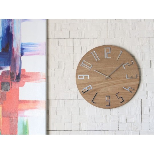 Vékony, tükörhatású falióra, 33 cm