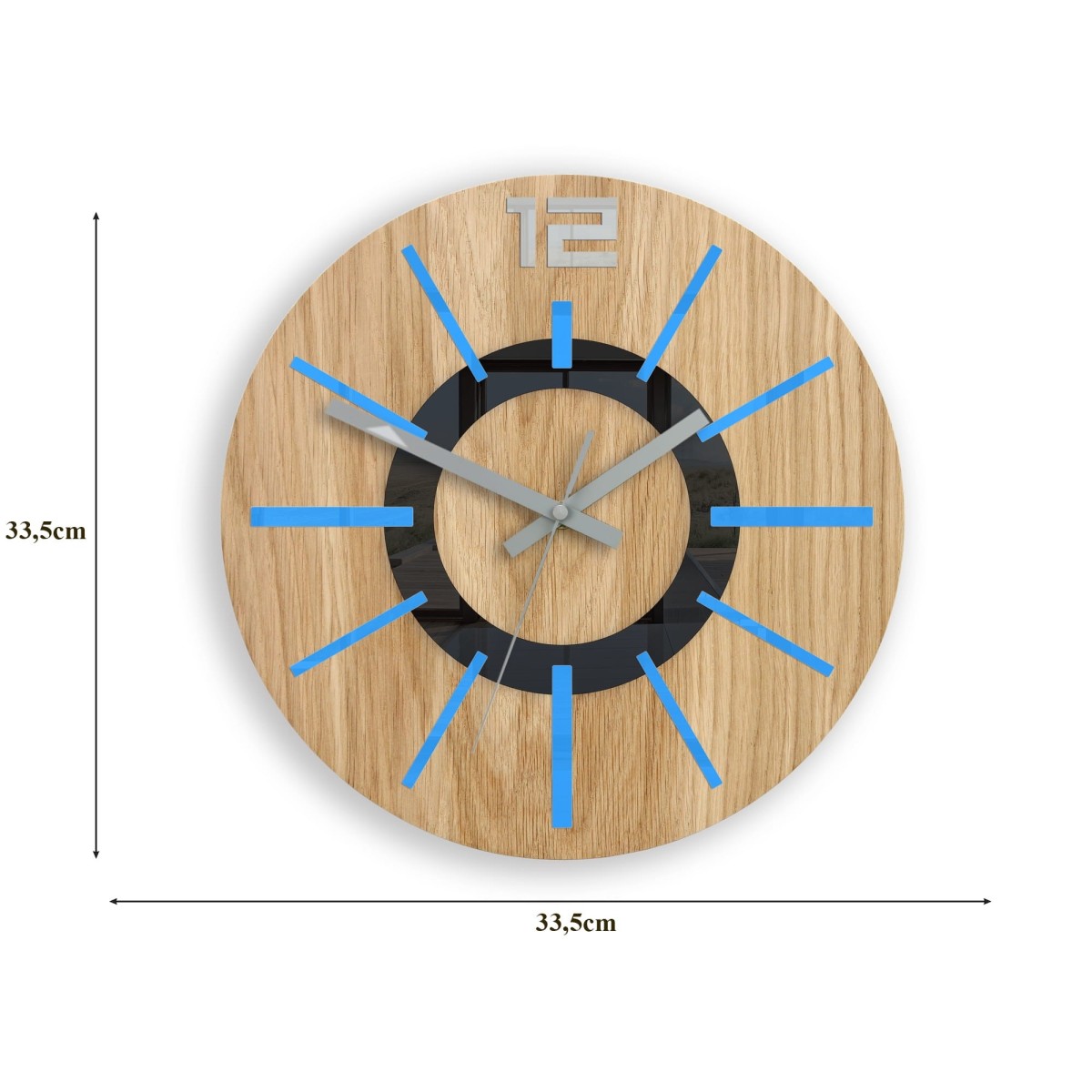 Skandináv kék falióra 33 cm