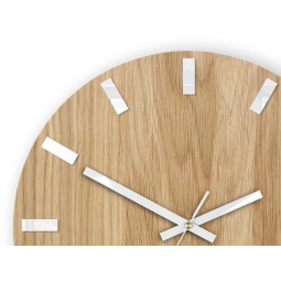 Modern tölgyfa falióra SIMPLE - fehér 33 cm
