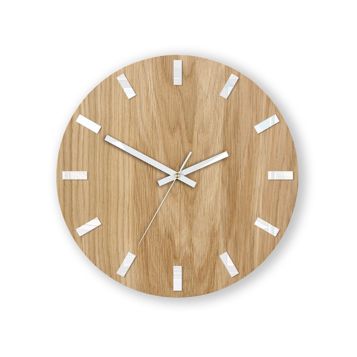 Modern tölgyfa falióra SIMPLE - fehér 33 cm