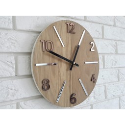 Aksel tükörhatású fa falióra 33,5 cm