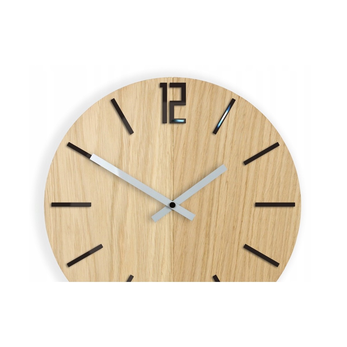 Modern tölgyfa falióra CARLO - fekete 33 cm