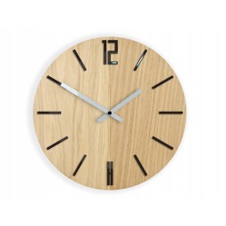 Modern tölgyfa falióra CARLO - fekete 33 cm
