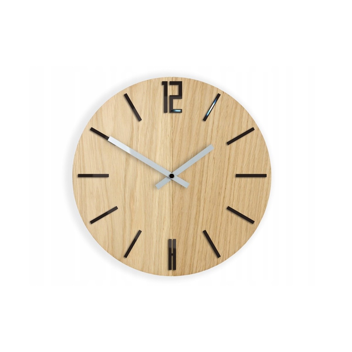 Modern tölgyfa falióra CARLO - fekete 33 cm