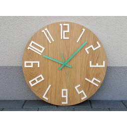 Tölgy Slim fehér fali óra 49 cm