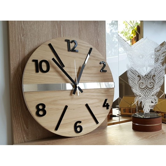 Luxus tölgyfa falióra 33 cm