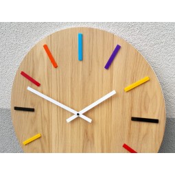 Színes tölgyfa falióra 49 cm