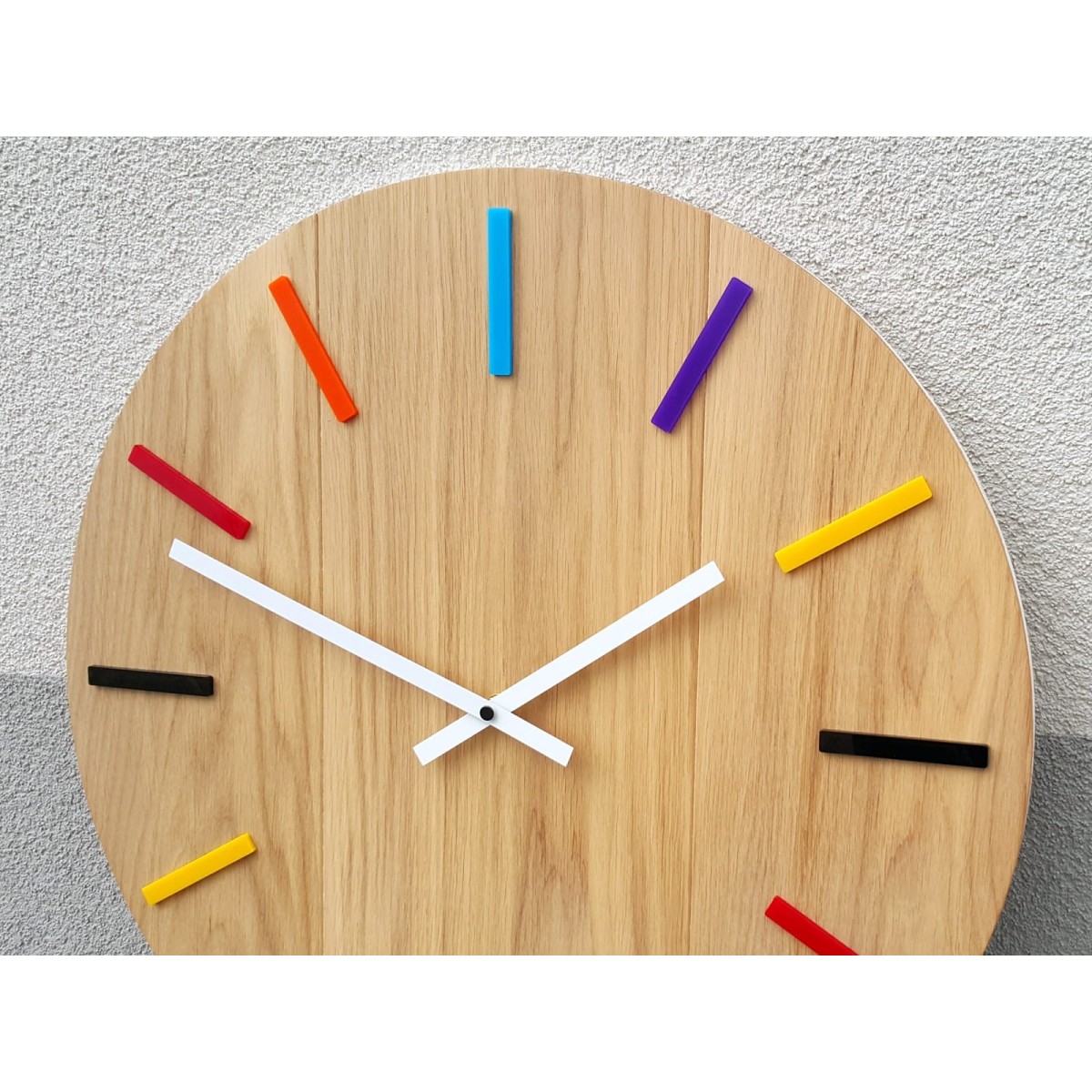Színes tölgyfa falióra 49 cm