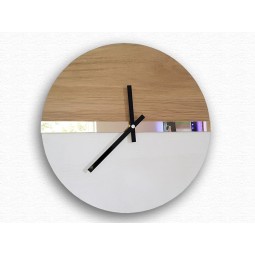 Tölgy falióra tükörrel 33 cm