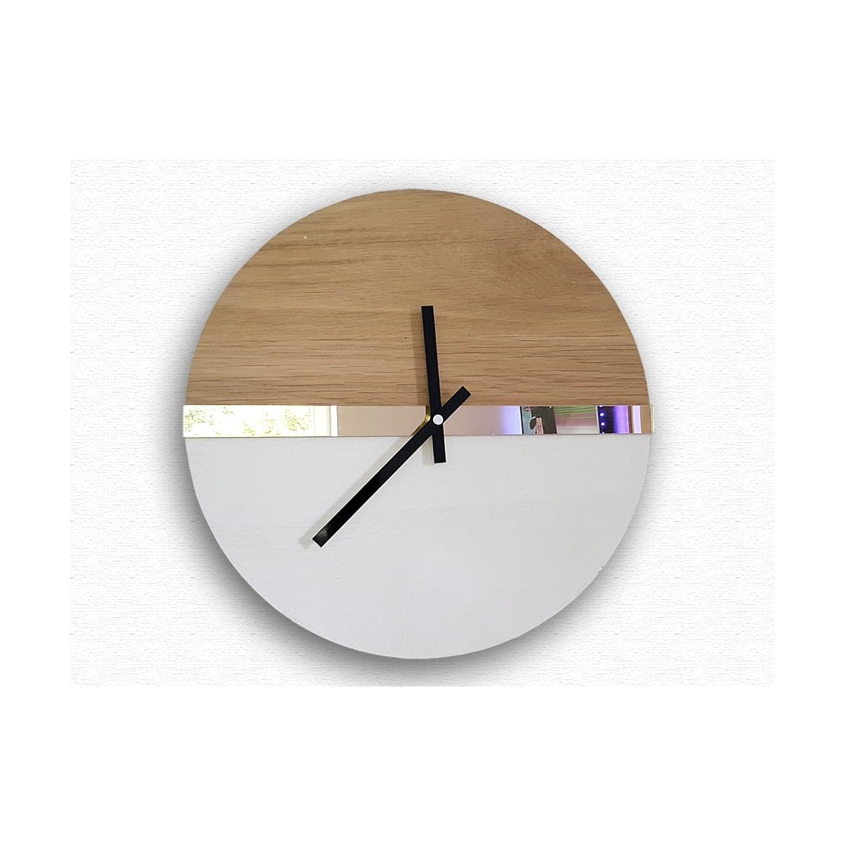 Tölgy falióra tükörrel 33 cm