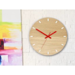 Fából készült falióra Solo Piros és Fehér 33 cm