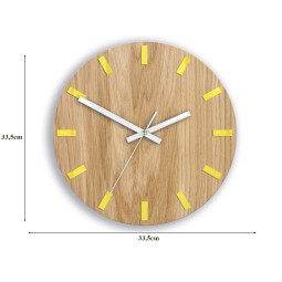 Egyszerű sárga falióra 33 cm