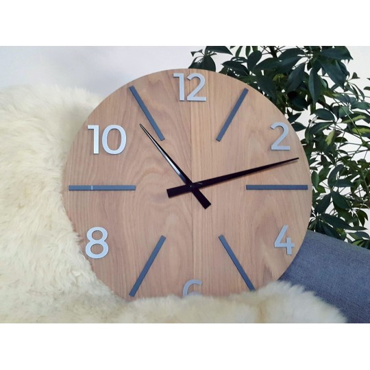 Fából készült falióra Aksel Wood 50 cm