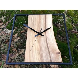 Retro dizájnú fém falióra, diószínű, 33 cm