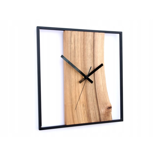Retro dizájnú fém falióra, diószínű, 33 cm