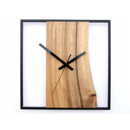 Retro dizájnú fém falióra, diószínű, 33 cm