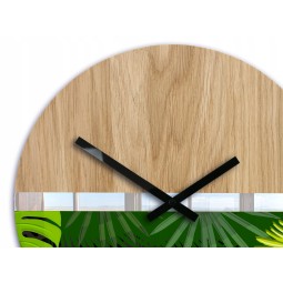 Fa falióra egzotikus motívummal, csendes, 33 cm