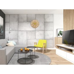 Egyedi FA falióra SLIM sárga 33 cm