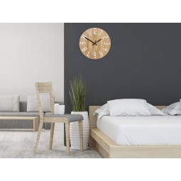 Egyedi fa falióra SLIM barna 33 cm