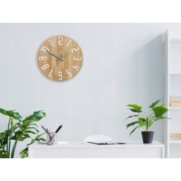 Fából készült SLIM falióra fehér-szürke 33 cm