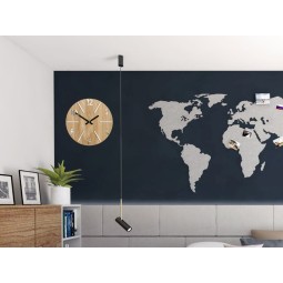 Időtlen fa óra AKSEL MIRROR - fehér 33 cm