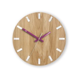 Fa falióra SLIM fehér-lila 33 cm