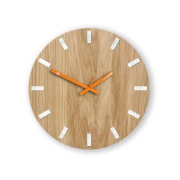 Fa falióra SLIM fehér-narancssárga 33 cm