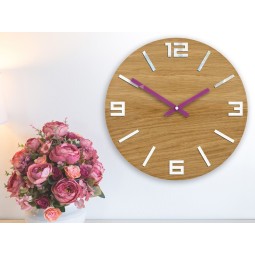 Modern fa óra ARABIC - fehér/lila 33 cm