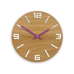 Modern fa óra ARABIC - fehér/lila 33 cm