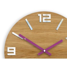 Modern fa óra ARABIC - fehér/lila 33 cm