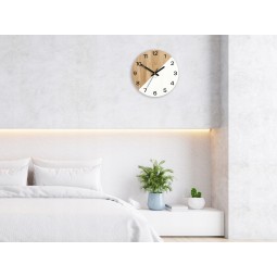 Csendes fa falióra OKSFORD fehér 33 cm