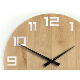 Fából készült rusztikus tölgy falióra DIGIT 49 cm