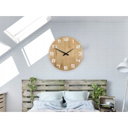 Fából készült rusztikus tölgy falióra DIGIT 49 cm